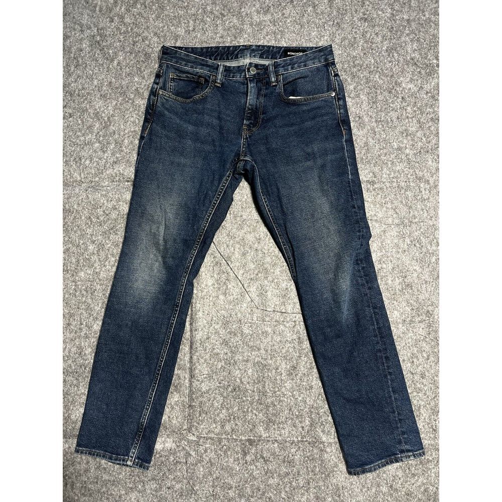 Bonobos Mens Tailored Fit Eco Blue Jeans Sz 30x30‎ Organic Cotton Stretch Denim
